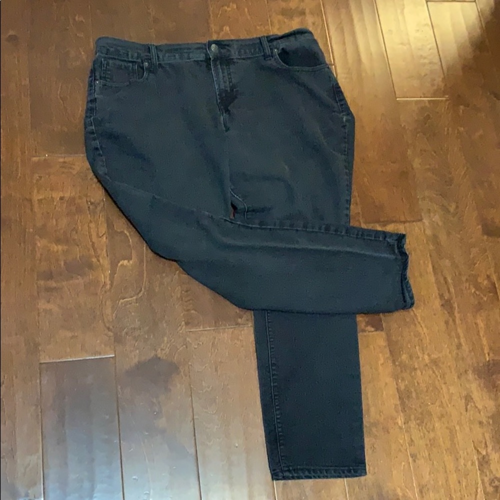 Old Navy Black Rock Star Jeans-size 14 short